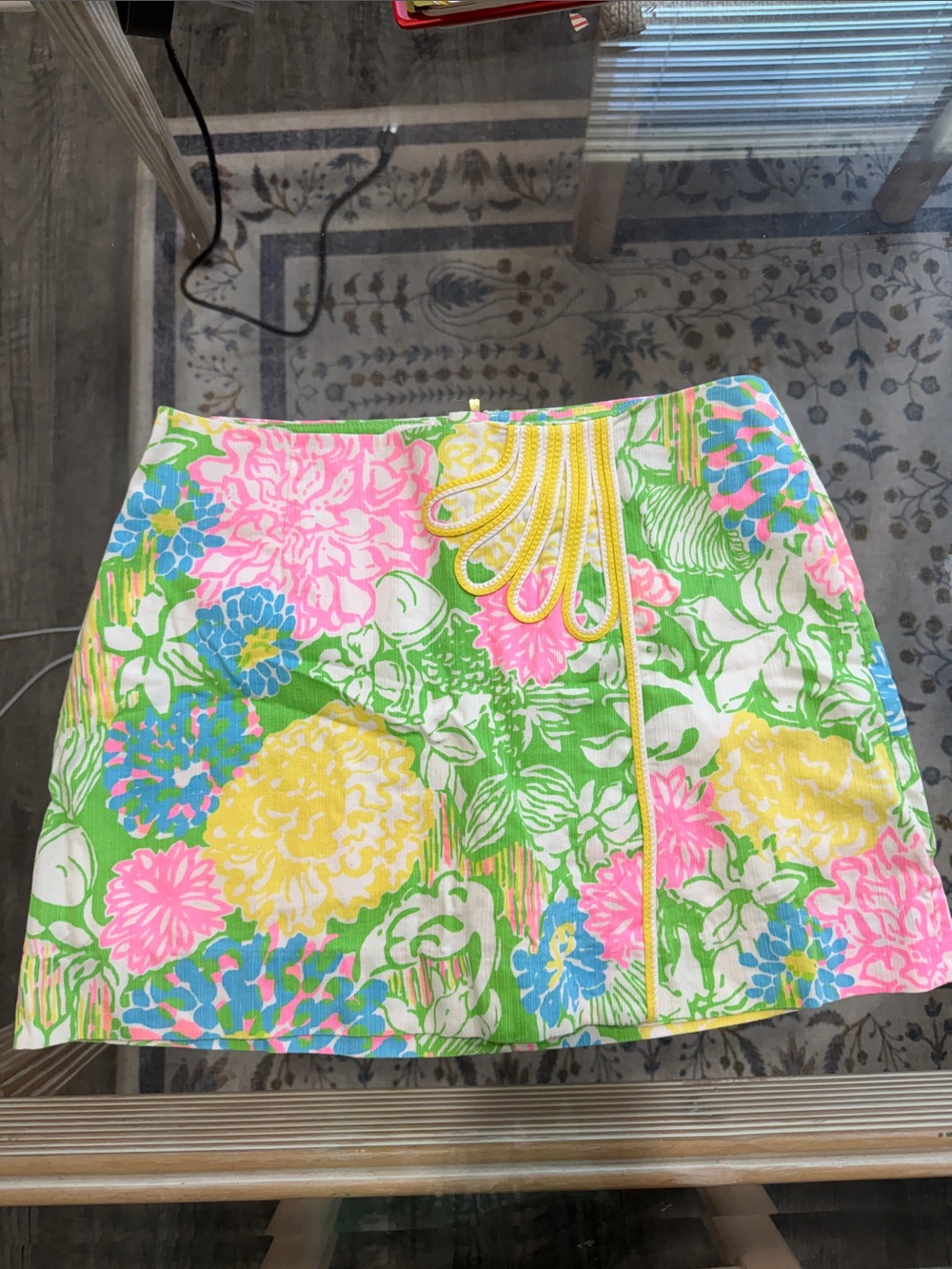 Lilly Pulitzer Pink, Green & Yellow Floral Skort